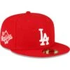 Men's Los Angeles Dodgers New Era Red Sidepatch 59FIFTY Fitted Hat