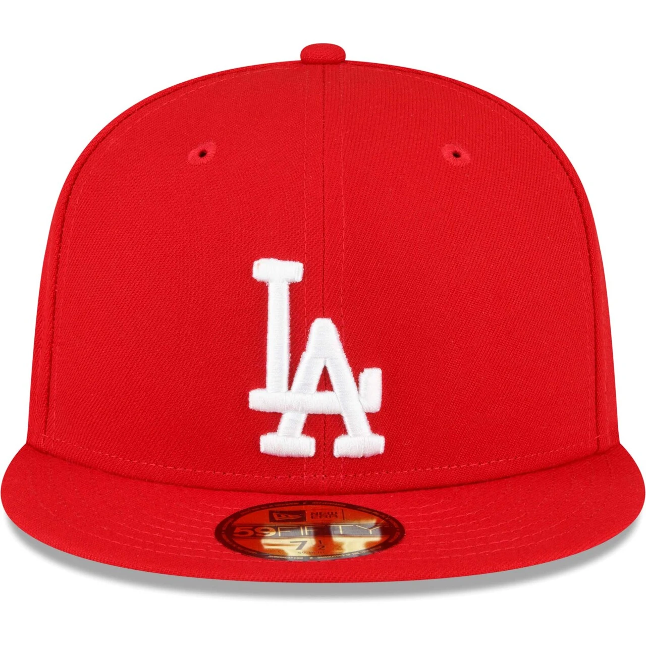 Men's Los Angeles Dodgers New Era Red Sidepatch 59FIFTY Fitted Hat 2 Men's Los Angeles Dodgers New Era Red Sidepatch 59FIFTY Fitted Hat - Image 2