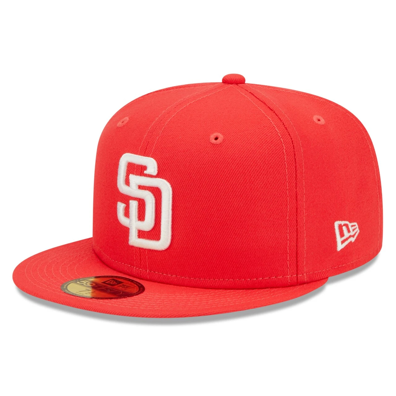Men's San Diego Padres New Era Red Lava Highlighter Logo 59FIFTY Fitted Hat 1 Men's San Diego Padres New Era Red Lava Highlighter Logo 59FIFTY Fitted Hat
