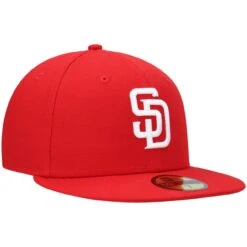 Men's San Diego Padres New Era Red White Logo 59FIFTY Fitted Hat -Hat Shop mens new era red san diego padres white logo 59fifty fitted hat pi4692000 altimages ff 4692877 e9d6b346a11fb0915e3aalt3 full
