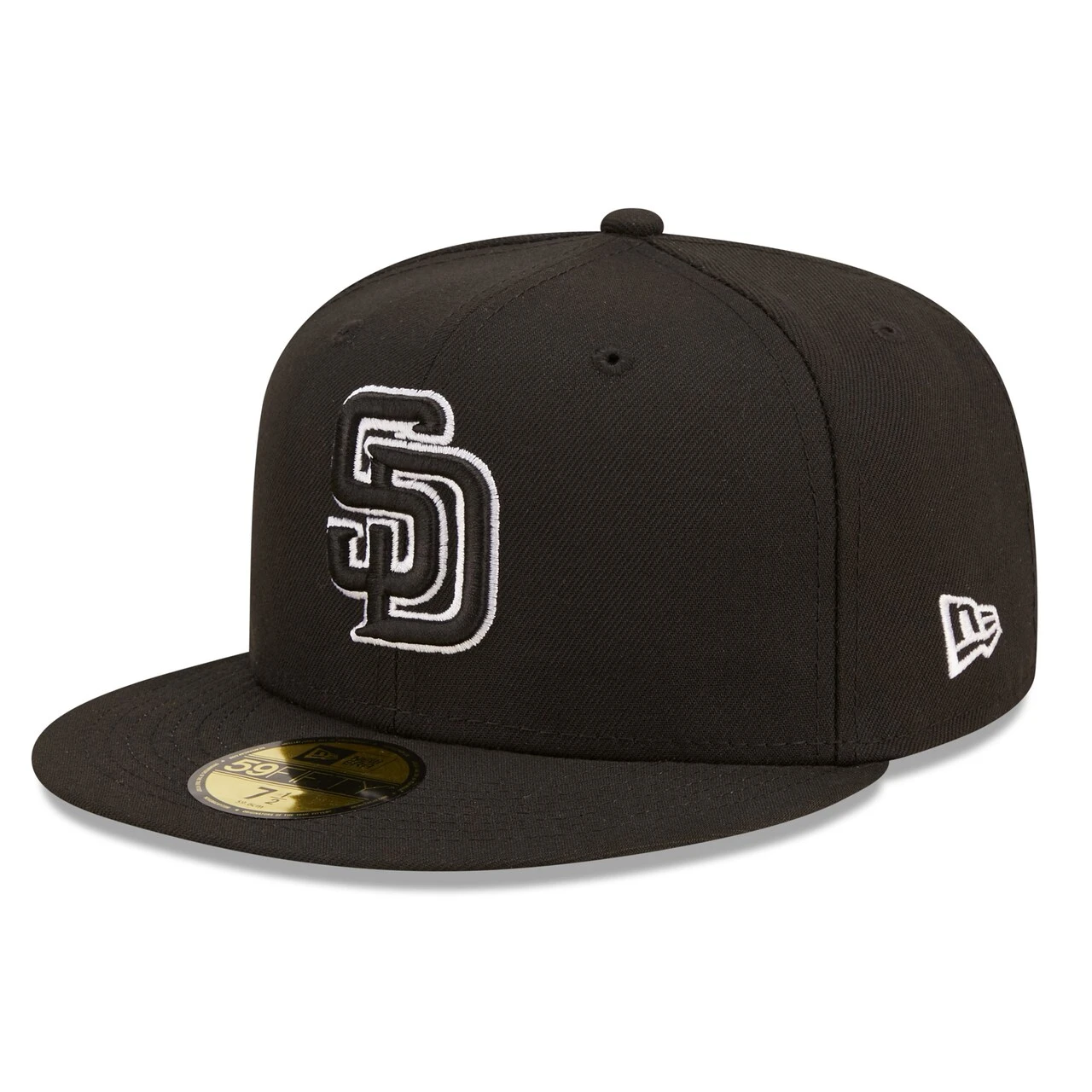 Men's San Diego Padres New Era Black On Black Dub 59FIFTY Fitted Hat 1 Men's San Diego Padres New Era Black On Black Dub 59FIFTY Fitted Hat