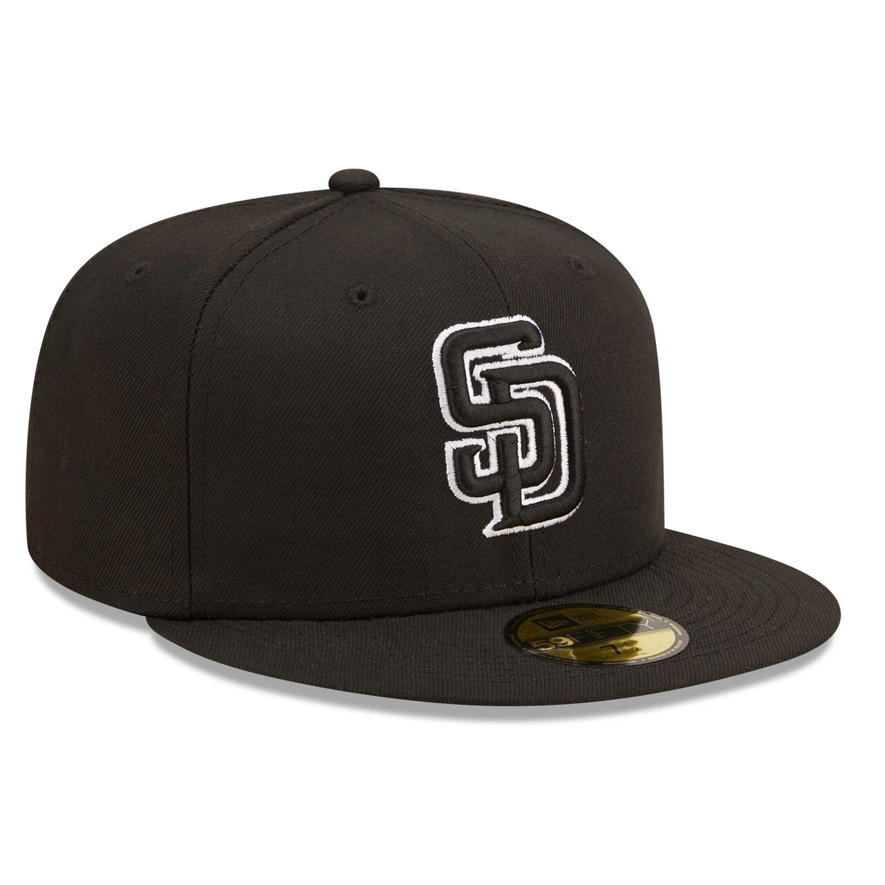 Men's San Diego Padres New Era Black On Black Dub 59FIFTY Fitted Hat 3 Men's San Diego Padres New Era Black On Black Dub 59FIFTY Fitted Hat - Image 3