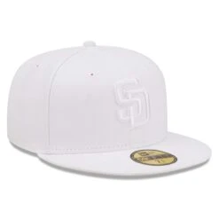 Men's San Diego Padres New Era White On White 59FIFTY Fitted Hat 6 Men's San Diego Padres New Era White On White 59FIFTY Fitted Hat -Hat Shop mens new era san diego padres white on white 59fifty fitted hat pi4731000 altimages ff 4731077 3b322fffc9227e60b8baalt3 full