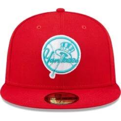 Hat Shop -Hat Shop mens new era scarlet new york yankees yankee stadium teal undervisor 59fifty fitted hat pi4694000 altimages ff 4694106 0830548caf6b071cd75dalt2 full