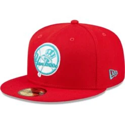 Men's New York Yankees New Era Scarlet Yankee Stadium Teal Undervisor 59FIFTY Fitted Hat -Hat Shop mens new era scarlet new york yankees yankee stadium teal undervisor 59fifty fitted hat pi4694000 altimages ff 4694106 0830548caf6b071cd75dalt3 full