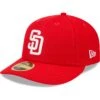 Men's San Diego Padres New Era Scarlet Low Profile 59FIFTY Fitted Hat
