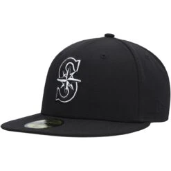 Men's Seattle Mariners New Era Black On Black Dub 59FIFTY Fitted Hat