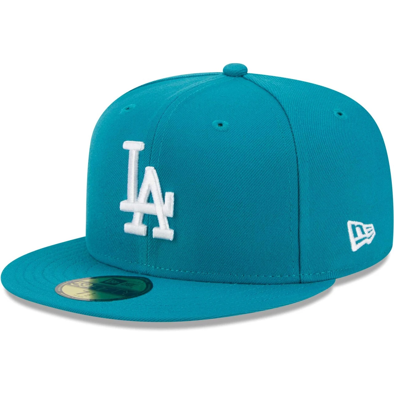 Men's Los Angeles Dodgers New Era Turquoise 59FIFTY Fitted Hat 1 Men's Los Angeles Dodgers New Era Turquoise 59FIFTY Fitted Hat