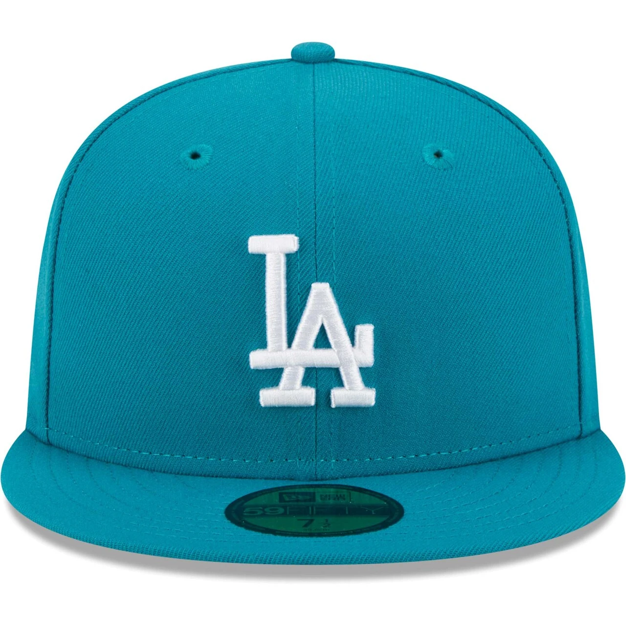 Men's Los Angeles Dodgers New Era Turquoise 59FIFTY Fitted Hat 2 Men's Los Angeles Dodgers New Era Turquoise 59FIFTY Fitted Hat - Image 2