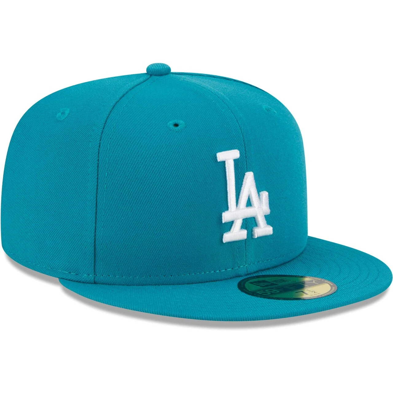Men's Los Angeles Dodgers New Era Turquoise 59FIFTY Fitted Hat 3 Men's Los Angeles Dodgers New Era Turquoise 59FIFTY Fitted Hat - Image 3