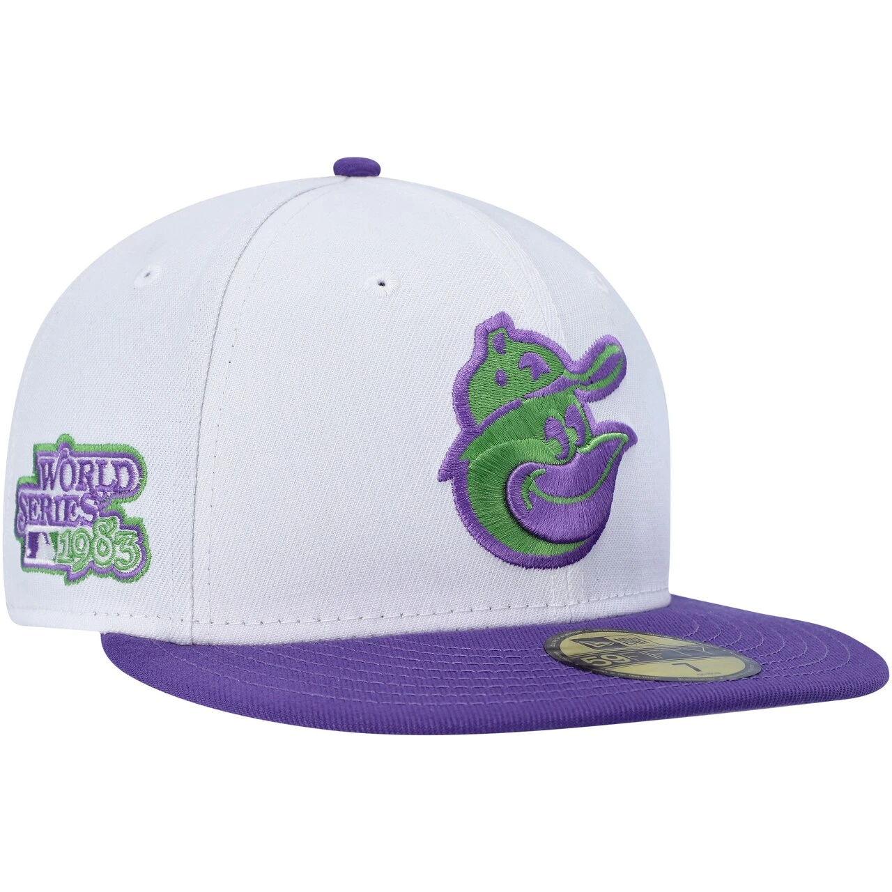 Men's Baltimore Orioles New Era White Side Patch 59FIFTY Fitted Hat 1 Men's Baltimore Orioles New Era White Side Patch 59FIFTY Fitted Hat