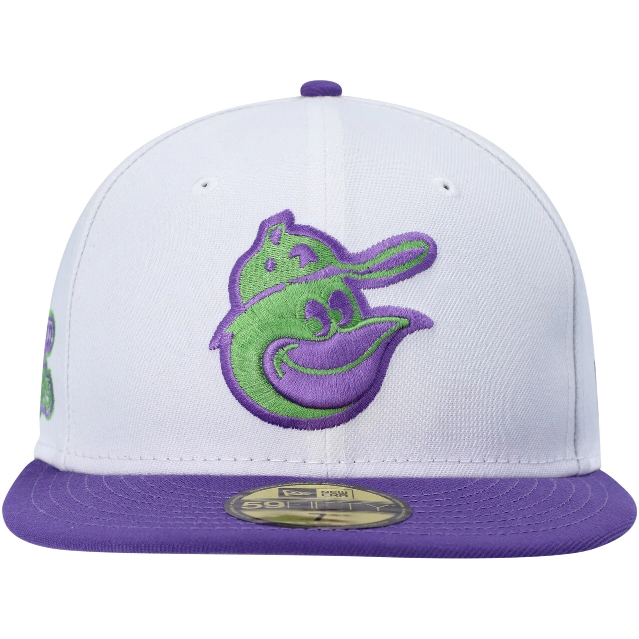 Men's Baltimore Orioles New Era White Side Patch 59FIFTY Fitted Hat 2 Men's Baltimore Orioles New Era White Side Patch 59FIFTY Fitted Hat - Image 2