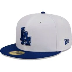Men's Los Angeles Dodgers New Era White Optic 59FIFTY Fitted Hat