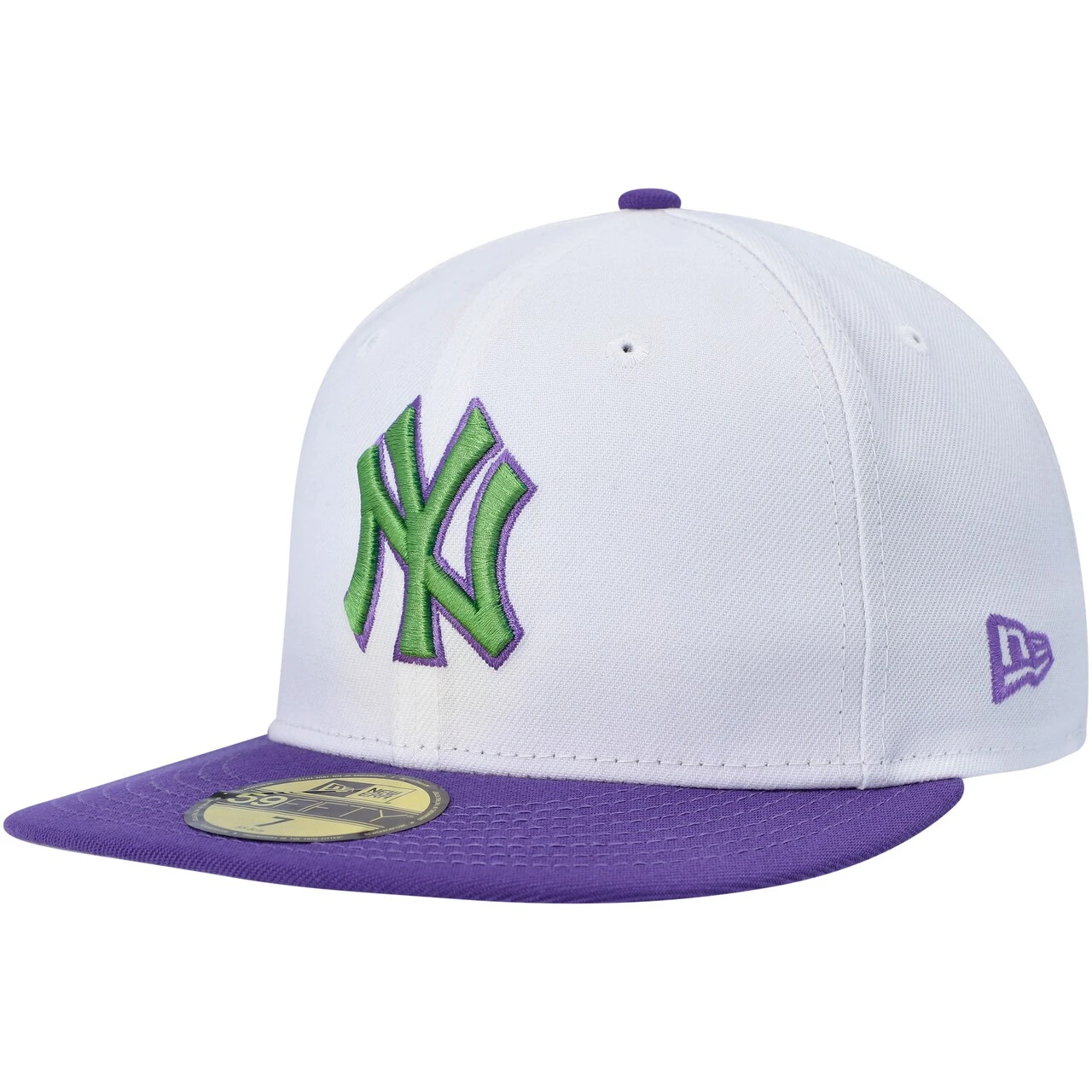 Men's New York Yankees New Era White Side Patch 59FIFTY Fitted Hat 3 Men's New York Yankees New Era White Side Patch 59FIFTY Fitted Hat - Image 3