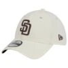 Men's San Diego Padres New Era White Chrome Team Classic 39THIRTY Flex Hat