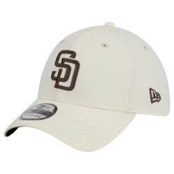 Men's San Diego Padres New Era White Chrome Team Classic 39THIRTY Flex Hat
