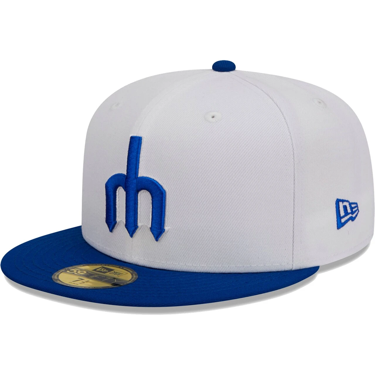 Men's Seattle Mariners New Era White Optic 59FIFTY Fitted Hat 1 Men's Seattle Mariners New Era White Optic 59FIFTY Fitted Hat