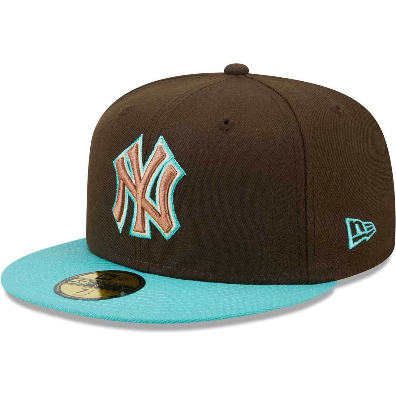 Men's New York Yankees New Era Brown/Mint Walnut Mint 59FIFTY Fitted Hat 3 Men's New York Yankees New Era Brown/Mint Walnut Mint 59FIFTY Fitted Hat - Image 3