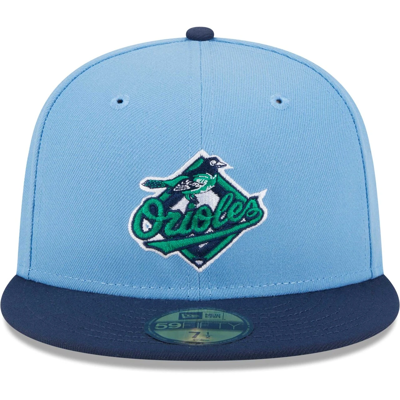 Men's Baltimore Orioles New Era Light Blue/Navy Green Undervisor 59FIFTY Fitted Hat 2 Men's Baltimore Orioles New Era Light Blue/Navy Green Undervisor 59FIFTY Fitted Hat - Image 2