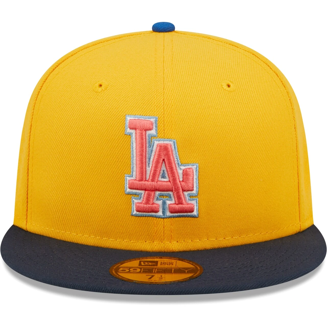 Men's Los Angeles Dodgers New Era Gold/Navy Dodger Stadium Azure Undervisor 59FIFTY Fitted Hat 2 Men's Los Angeles Dodgers New Era Gold/Navy Dodger Stadium Azure Undervisor 59FIFTY Fitted Hat - Image 2