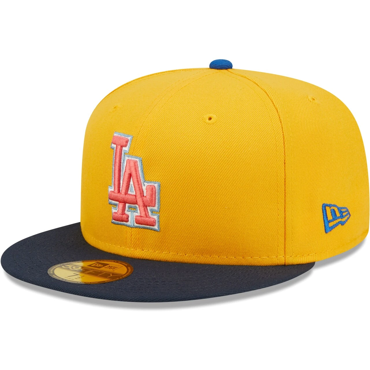 Men's Los Angeles Dodgers New Era Gold/Navy Dodger Stadium Azure Undervisor 59FIFTY Fitted Hat 3 Men's Los Angeles Dodgers New Era Gold/Navy Dodger Stadium Azure Undervisor 59FIFTY Fitted Hat - Image 3