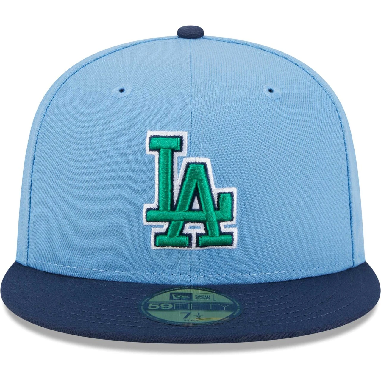 Men's Los Angeles Dodgers New Era Light Blue/Navy Green Undervisor 59FIFTY Fitted Hat 2 Men's Los Angeles Dodgers New Era Light Blue/Navy Green Undervisor 59FIFTY Fitted Hat - Image 2