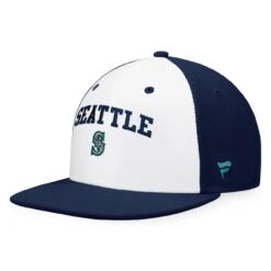 Men's Seattle Mariners Fanatics Branded White/Navy Iconic Color Blocked Fitted Hat -Hat Shop navy seattle mariners iconic color blocked fitted hat ss5 p 4499329pv 3u jh0rcw3ohq5ozlyquqh5v emqvba7yyetoncdi0gjh