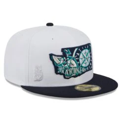 Men's Seattle Mariners New Era White/Navy State 59FIFTY Fitted Hat -Hat Shop navy seattle mariners state 59fifty fitted hat ss5 p 4998602pv 3u sljjcmspwodmgvywvdjpv nfkn83vogaczuuiux2q0