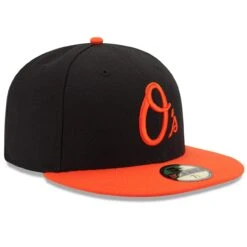 Men's Baltimore Orioles New Era Black/Orange Alternate Authentic Collection On Field 59FIFTY Performance Fitted Hat -Hat Shop orange baltimore orioles alternate authentic collection on field 59fifty performance fitted hat pi2659000 altimages ff 2659215alt3 full