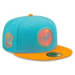 Men's Los Angeles Dodgers New Era Blue/Orange Vice Highlighter 59FIFTY Fitted Hat