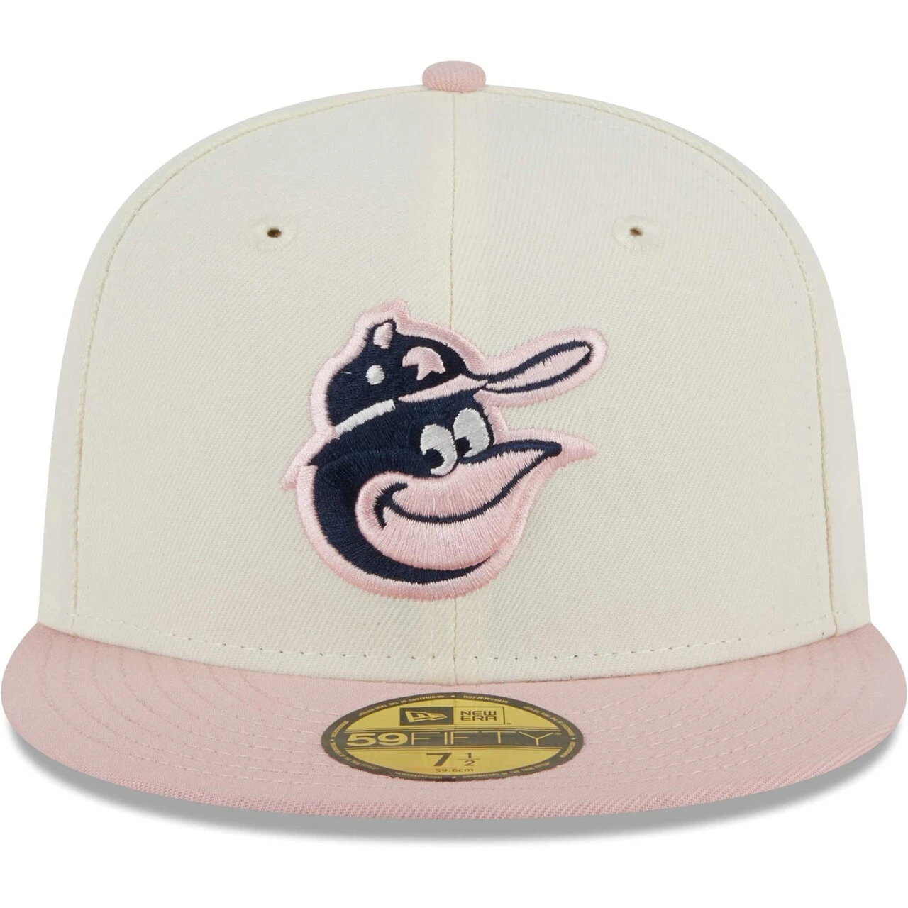 Men's Baltimore Orioles New Era White/Pink Chrome Rogue 59FIFTY Fitted Hat 2 Men's Baltimore Orioles New Era White/Pink Chrome Rogue 59FIFTY Fitted Hat - Image 2