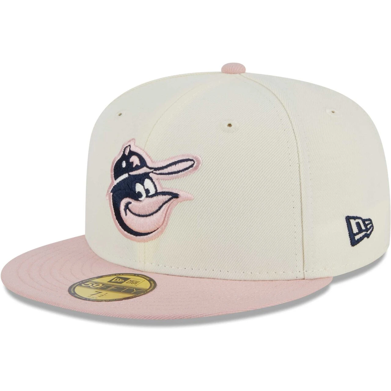 Men's Baltimore Orioles New Era White/Pink Chrome Rogue 59FIFTY Fitted Hat 3 Men's Baltimore Orioles New Era White/Pink Chrome Rogue 59FIFTY Fitted Hat - Image 3