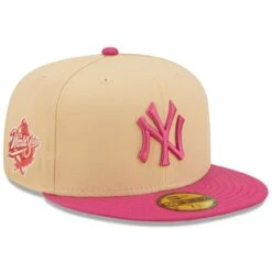 Men's New York Yankees New Era Orange/Pink 1999 World Series Mango Passion 59FIFTY Fitted Hat