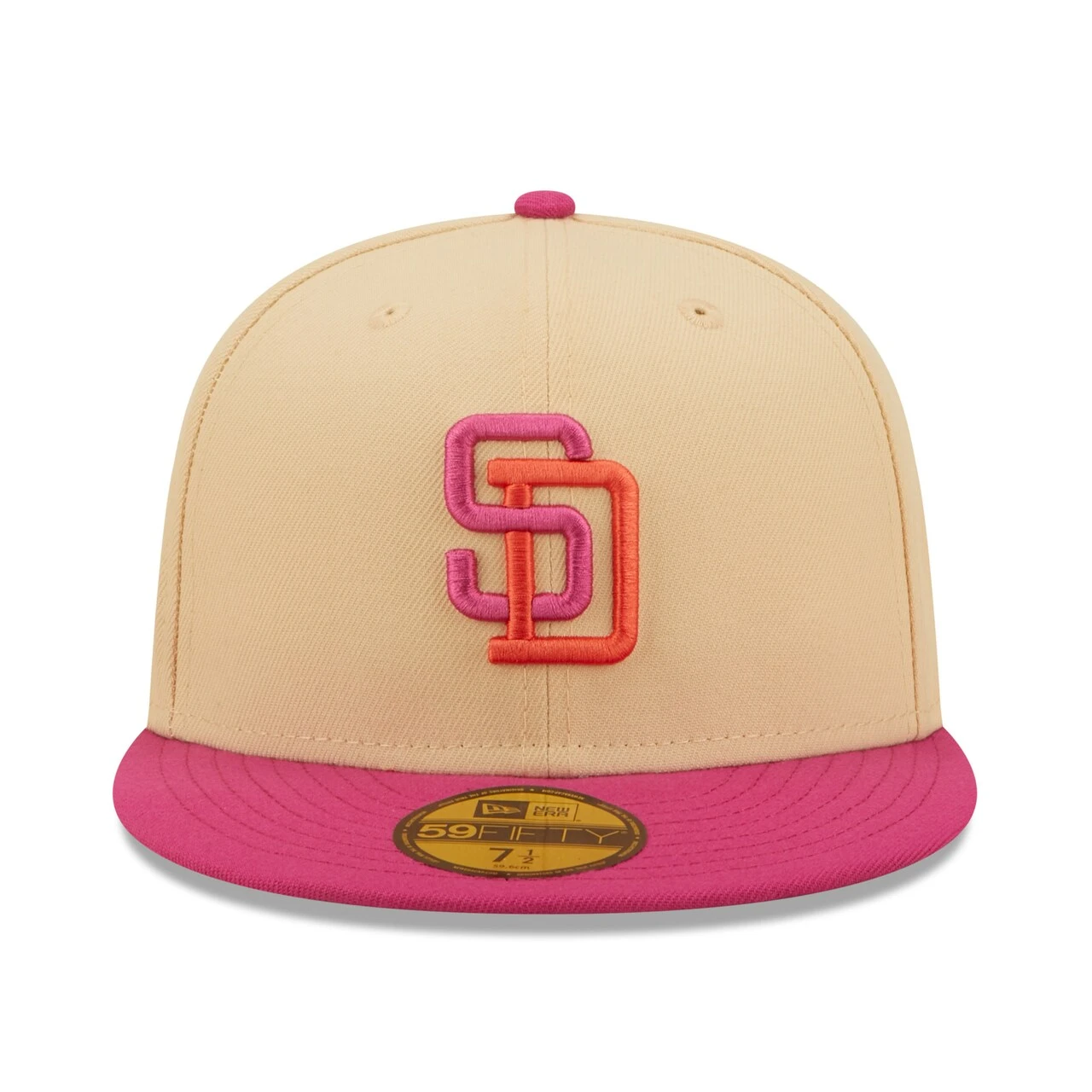 Men's San Diego Padres New Era Orange/Pink 50th Anniversary Mango Passion 59FIFTY Fitted Hat 2 Men's San Diego Padres New Era Orange/Pink 50th Anniversary Mango Passion 59FIFTY Fitted Hat - Image 2
