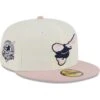 Men's San Diego Padres New Era White/Pink Chrome Rogue 59FIFTY Fitted Hat