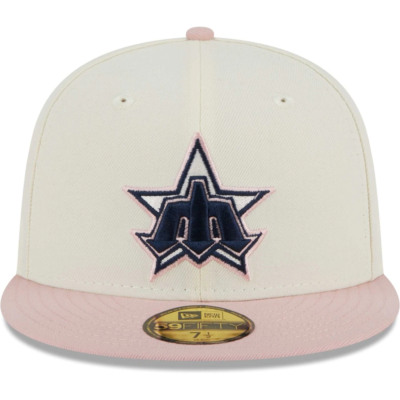 Men's Seattle Mariners New Era White/Pink Chrome Rogue 59FIFTY Fitted Hat 2 Men's Seattle Mariners New Era White/Pink Chrome Rogue 59FIFTY Fitted Hat - Image 2