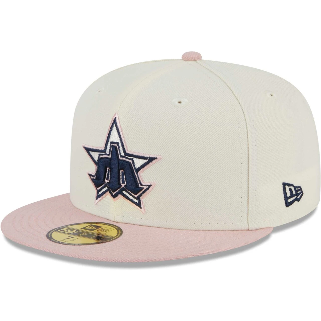 Men's Seattle Mariners New Era White/Pink Chrome Rogue 59FIFTY Fitted Hat 3 Men's Seattle Mariners New Era White/Pink Chrome Rogue 59FIFTY Fitted Hat - Image 3