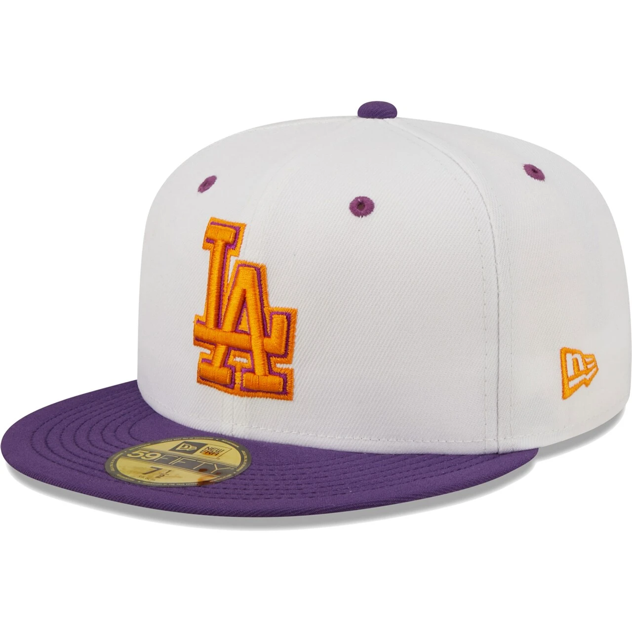 Men's Los Angeles Dodgers New Era White/Purple 40th Anniversary At Dodger Stadium Grape Lolli 59FIFTY Fitted Hat 3 Men's Los Angeles Dodgers New Era White/Purple 40th Anniversary At Dodger Stadium Grape Lolli 59FIFTY Fitted Hat - Image 3