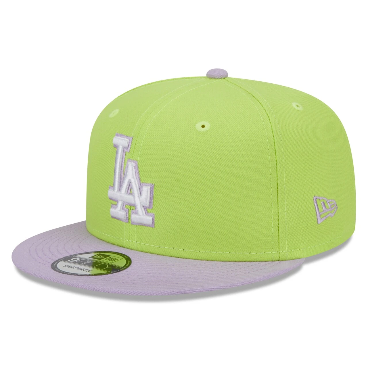 Men's Los Angeles Dodgers New Era Neon Green/Purple Spring Basic Two-Tone 9FIFTY Snapback Hat 1 Men's Los Angeles Dodgers New Era Neon Green/Purple Spring Basic Two-Tone 9FIFTY Snapback Hat