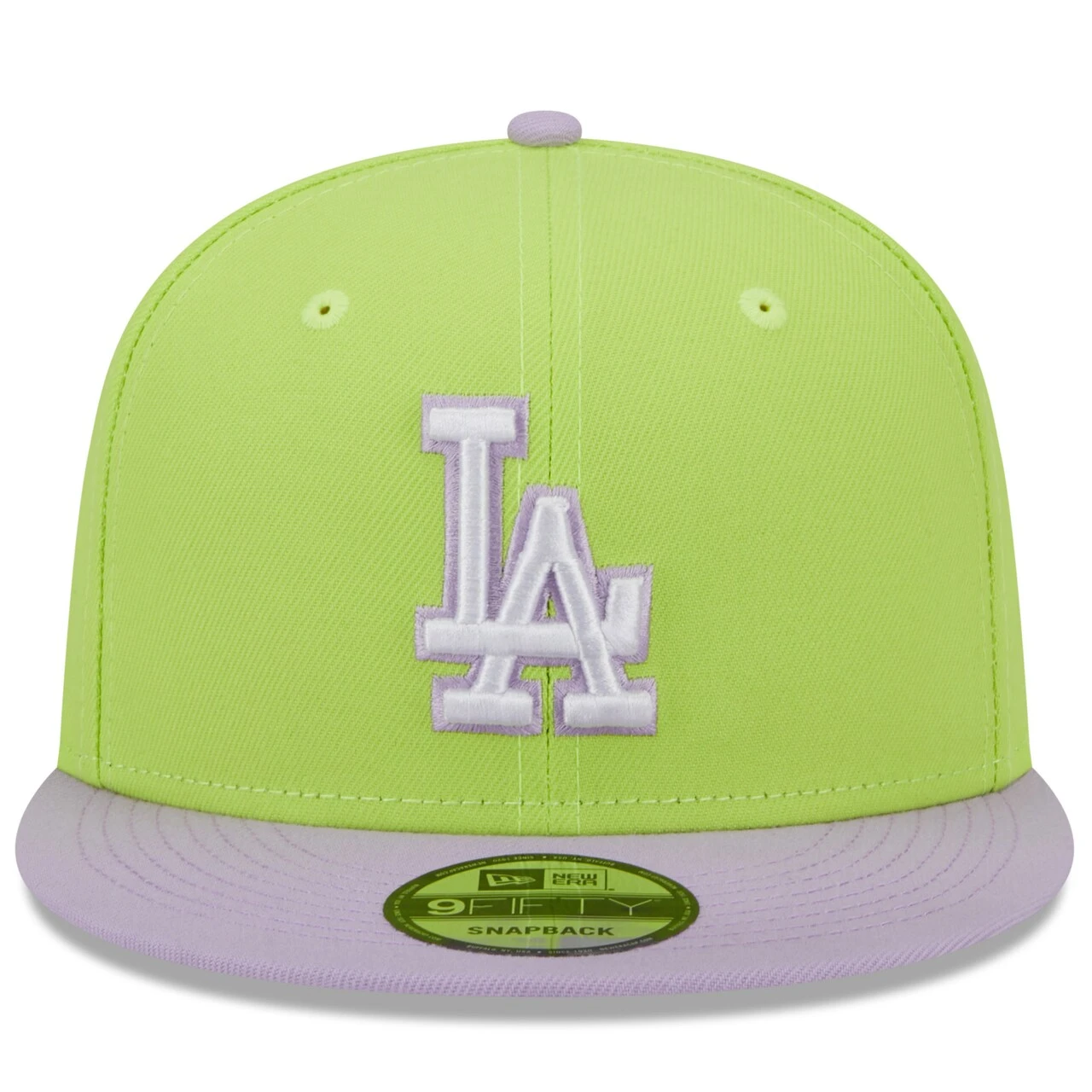 Men's Los Angeles Dodgers New Era Neon Green/Purple Spring Basic Two-Tone 9FIFTY Snapback Hat 2 Men's Los Angeles Dodgers New Era Neon Green/Purple Spring Basic Two-Tone 9FIFTY Snapback Hat - Image 2