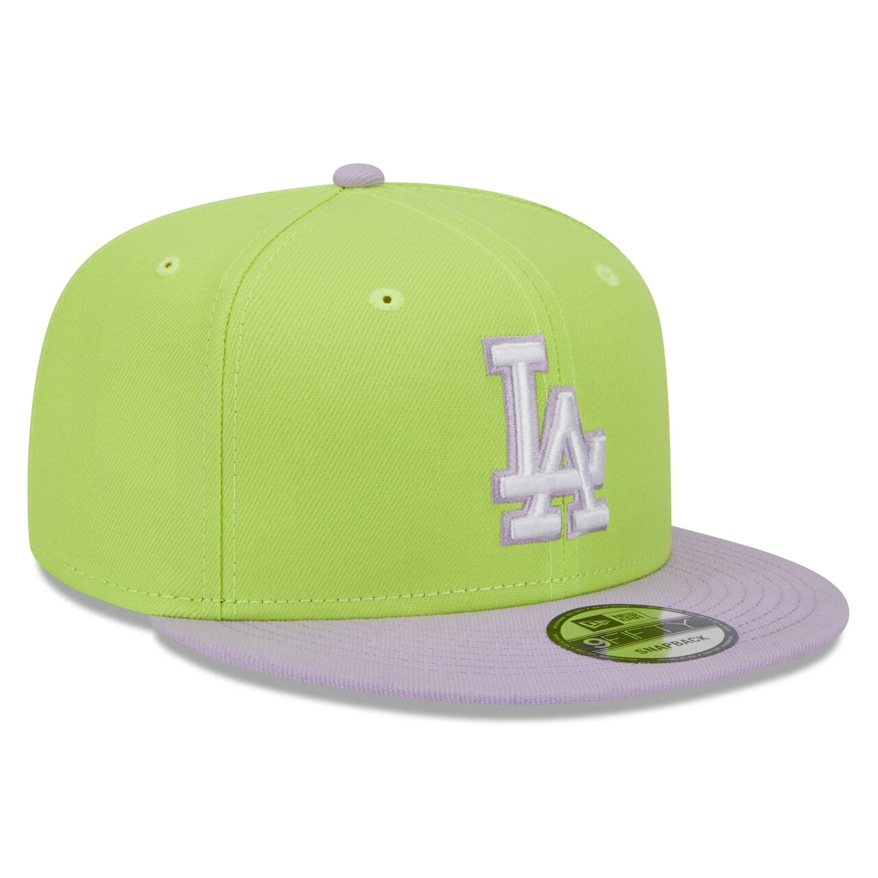 Men's Los Angeles Dodgers New Era Neon Green/Purple Spring Basic Two-Tone 9FIFTY Snapback Hat 3 Men's Los Angeles Dodgers New Era Neon Green/Purple Spring Basic Two-Tone 9FIFTY Snapback Hat - Image 3