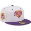 Men's San Diego Padres New Era White/Purple 40th Anniversary Grape Lolli 59FIFTY Fitted Hat