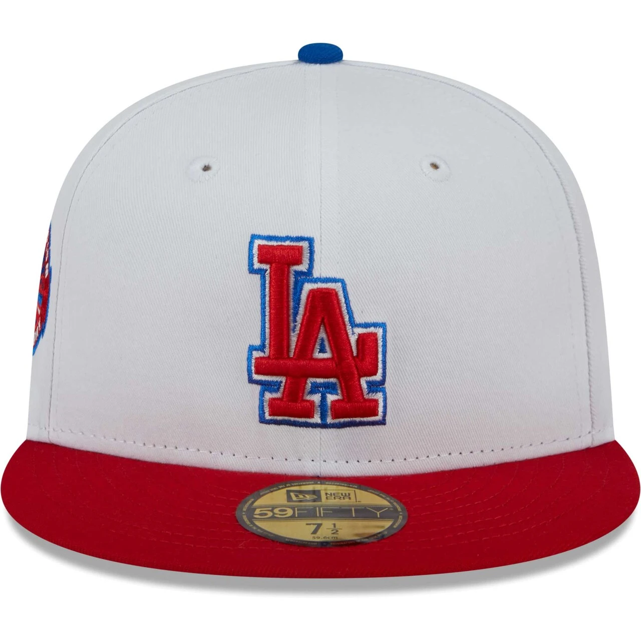Men's Los Angeles Dodgers New Era White/Red Undervisor 59FIFTY Fitted Hat 2 Men's Los Angeles Dodgers New Era White/Red Undervisor 59FIFTY Fitted Hat - Image 2