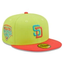 Men's San Diego Padres New Era Green/Red 1992 MLB All-Star Game Cyber Highlighter 59FIFTY Fitted Hat