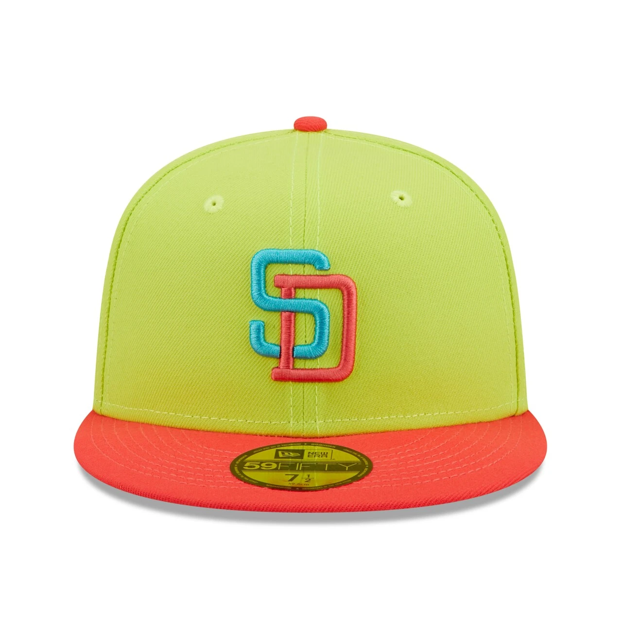 Men's San Diego Padres New Era Green/Red 1992 MLB All-Star Game Cyber Highlighter 59FIFTY Fitted Hat 2 Men's San Diego Padres New Era Green/Red 1992 MLB All-Star Game Cyber Highlighter 59FIFTY Fitted Hat - Image 2