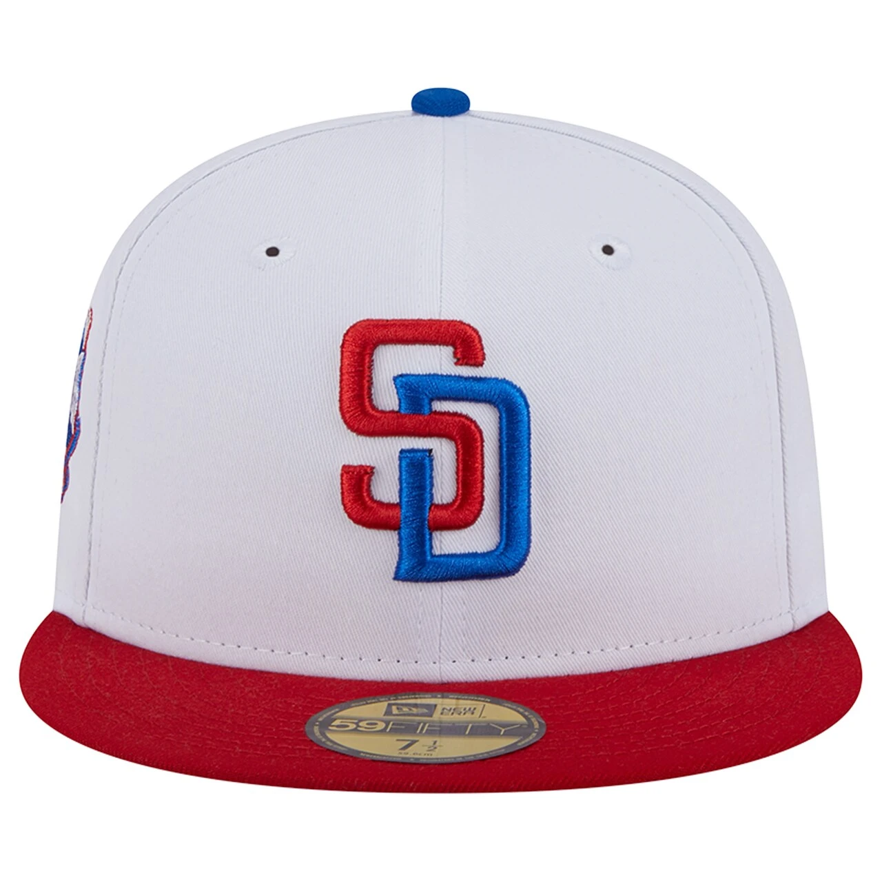 Men's San Diego Padres New Era White/Red Undervisor 59FIFTY Fitted Hat 2 Men's San Diego Padres New Era White/Red Undervisor 59FIFTY Fitted Hat - Image 2
