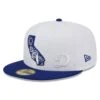 Men's Los Angeles Dodgers New Era White/Royal State 59FIFTY Fitted Hat