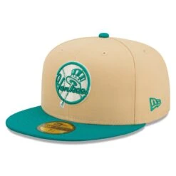 Men's New York Yankees New Era Natural/Teal Mango Forest 59FIFTY Fitted Hat -Hat Shop teal new york yankees mango forest 59fifty fitted hat ss5 p 4789389pv 3u tn8pg1pvfrcsejzvt47sv czipsckzaaowlmedo1rx