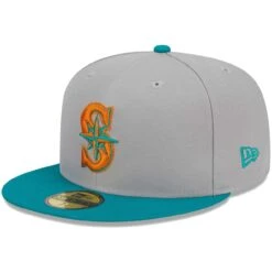 Men's Seattle Mariners New Era Gray/Teal 59FIFTY Fitted Hat -Hat Shop teal seattle mariners 59fifty fitted hat ss5 p 200013139pv 3u kbrgwomb0scayw1aedlev klclejvmxsig8eymwoj1