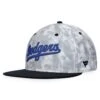 Men's Los Angeles Dodgers Fanatics Branded Black/White Smoke Dye Fitted Hat